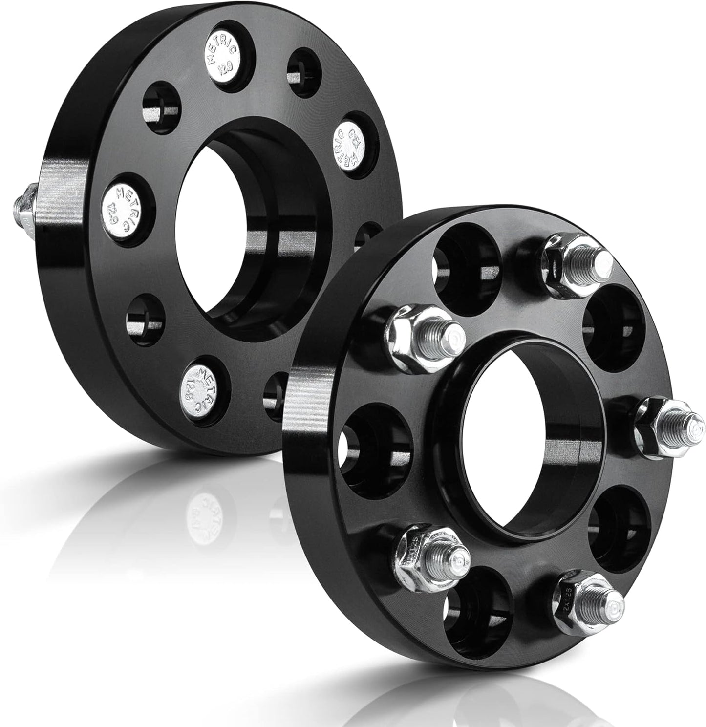 4 6X135 To 6X5.5 Hub Centric Wheel Adapters 1.25 Inch Thick | 14X1.5 Studs Use Chevy GMC Truck Wheels On Ford Trucks