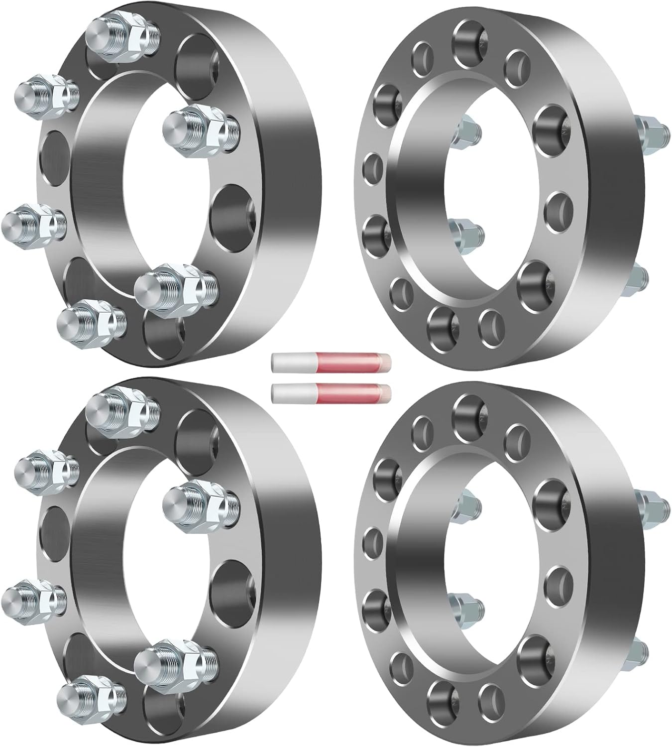 6x5.5 Toyota Wheel Spacers 6x139.7 1 to 3 Inch Thickness In Stock! 12x1.5 Studs Fits 6 Lug Toyota Trucks & SUVs