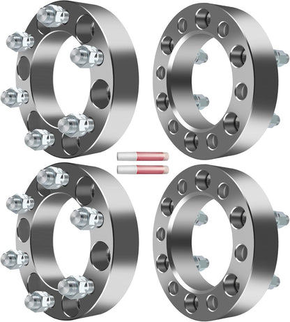 6x5.5 Toyota Wheel Spacers 6x139.7 1 to 3 Inch Thickness In Stock! 12x1.5 Studs Fits 6 Lug Toyota Trucks & SUVs