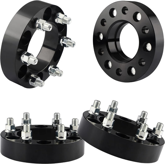 4 6X5.5 To 6X135 Hub Centric Wheel Adapters 1 Inch Thick |  14X1.5 Studs Converts Chevy GMC RAM TOYOTA 6 lug to Ford 6 lug