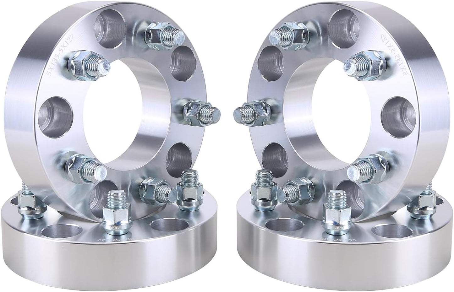 4 adaptadores de rueda de 5 x 135 a 5 x 5 de 1,5 pulgadas de grosor, pernos de 14 x 2,0 Hubcentric 87,1 de diámetro 5 x 135 a 5 x 127
