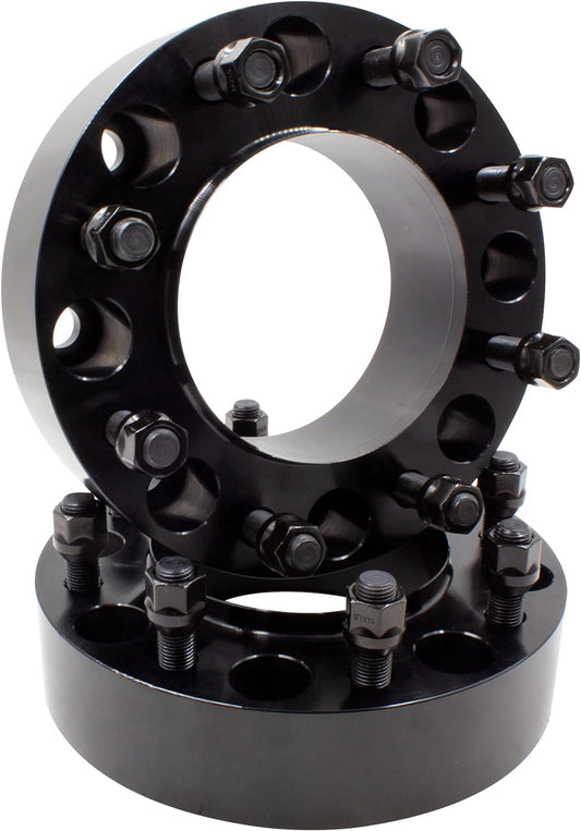 2X 8X6.5 To 8X180 Wheel Adapters Spacers Hubcentric | 2 Inch Thick 14X1.5 Studs | 8X165.1 To 8X180