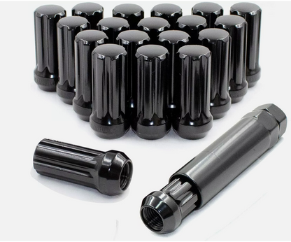 24 Black Spline Lug Nuts 14x1.5 2015-2018 Ford F-150, Raptor, Expedition, Navigator