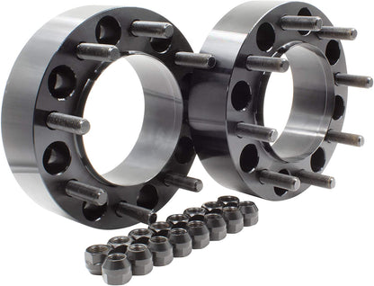 2X 8X6.5 To 8X180 Hub Centric Wheel Adapters Spacers | 2 Inch Thick 14X1.5 Studs | 8X165.1 To 8X180