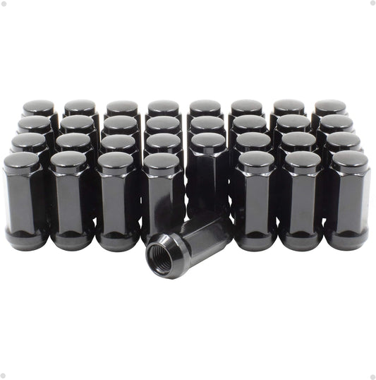 32 TUERCAS NEGRAS PARA CAMIÓN | 14X1.5 | 8X6.5 | CHEVY GMC | HUMMER SILVERADO | 8X6.5