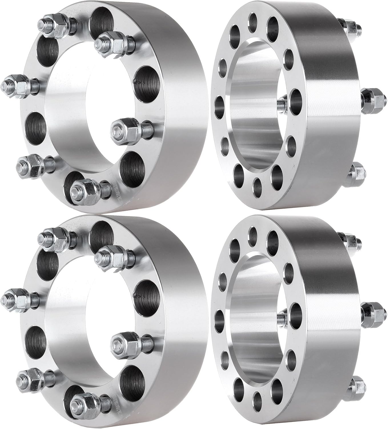 6x5.5 Toyota Wheel Spacers 6x139.7 1 to 3 Inch Thickness In Stock! 12x1.5 Studs Fits 6 Lug Toyota Trucks & SUVs