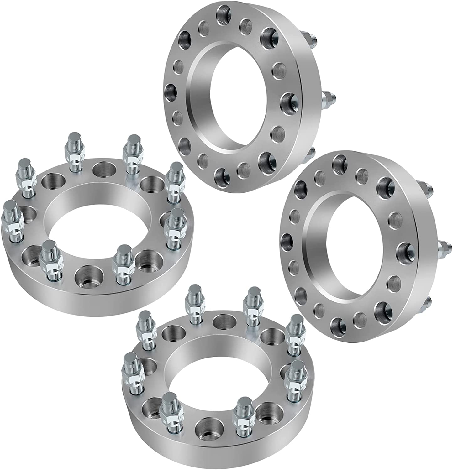 8x6.5 To 8x170 Wheel Spacers | 9/16 Studs Use New Ford F250 F350 Wheels On All Dodge or Older Ford 8 Lug Trucks 2 inch Thick OR 1.5 Inch Thick