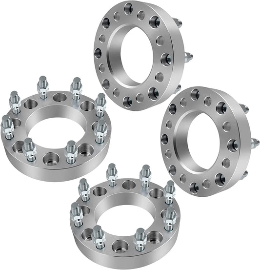 4 Chevy Wheel Spacers Adapters 8X6.5 | 1" Inch |  Fits Most 8 Lug (8X165.1) 14X1.5