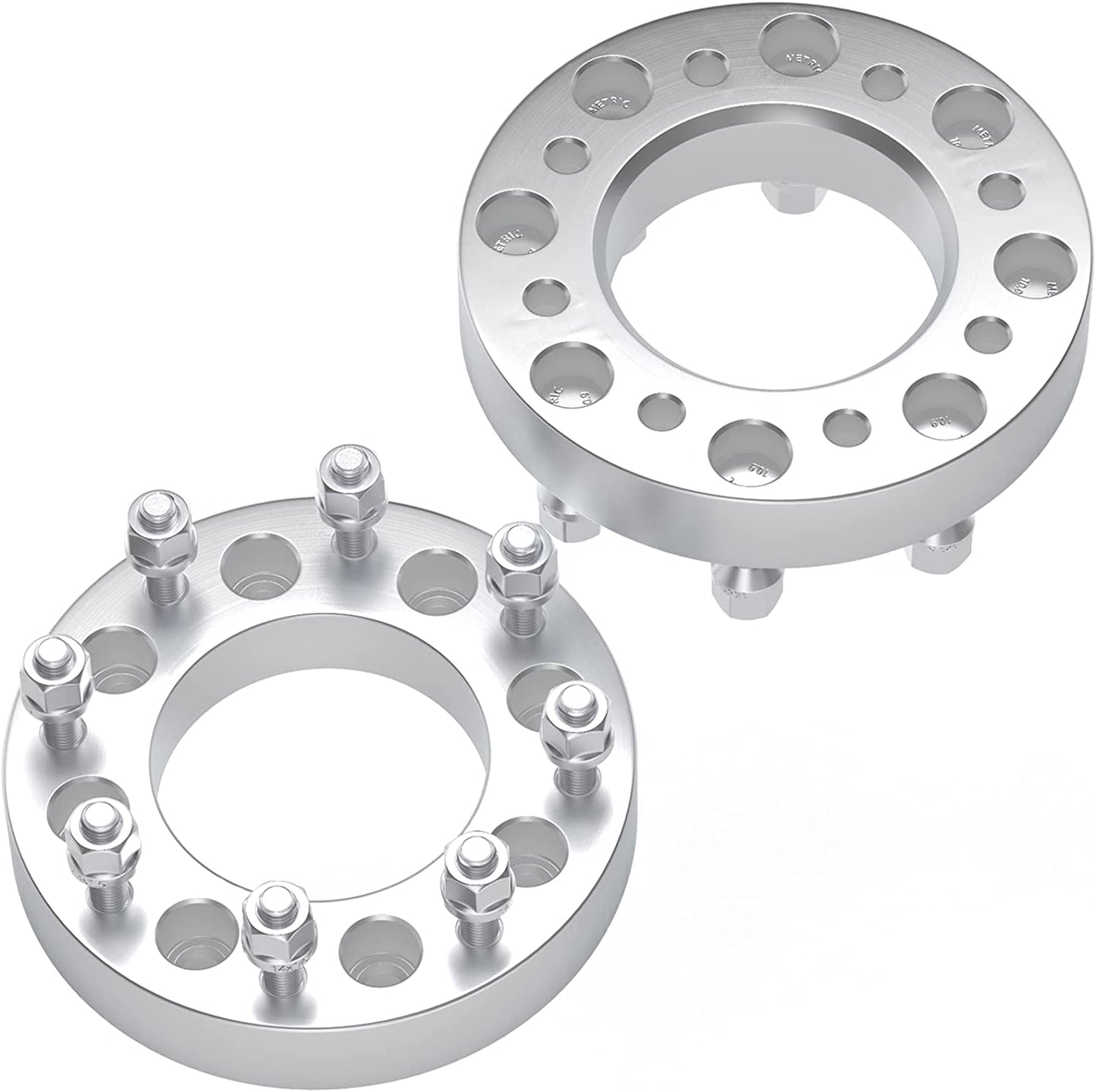 8x6.5 To 8x170 Wheel Spacers | 9/16 Studs Use New Ford F250 F350 Wheels On All Dodge or Older Ford 8 Lug Trucks 2 inch Thick OR 1.5 Inch Thick