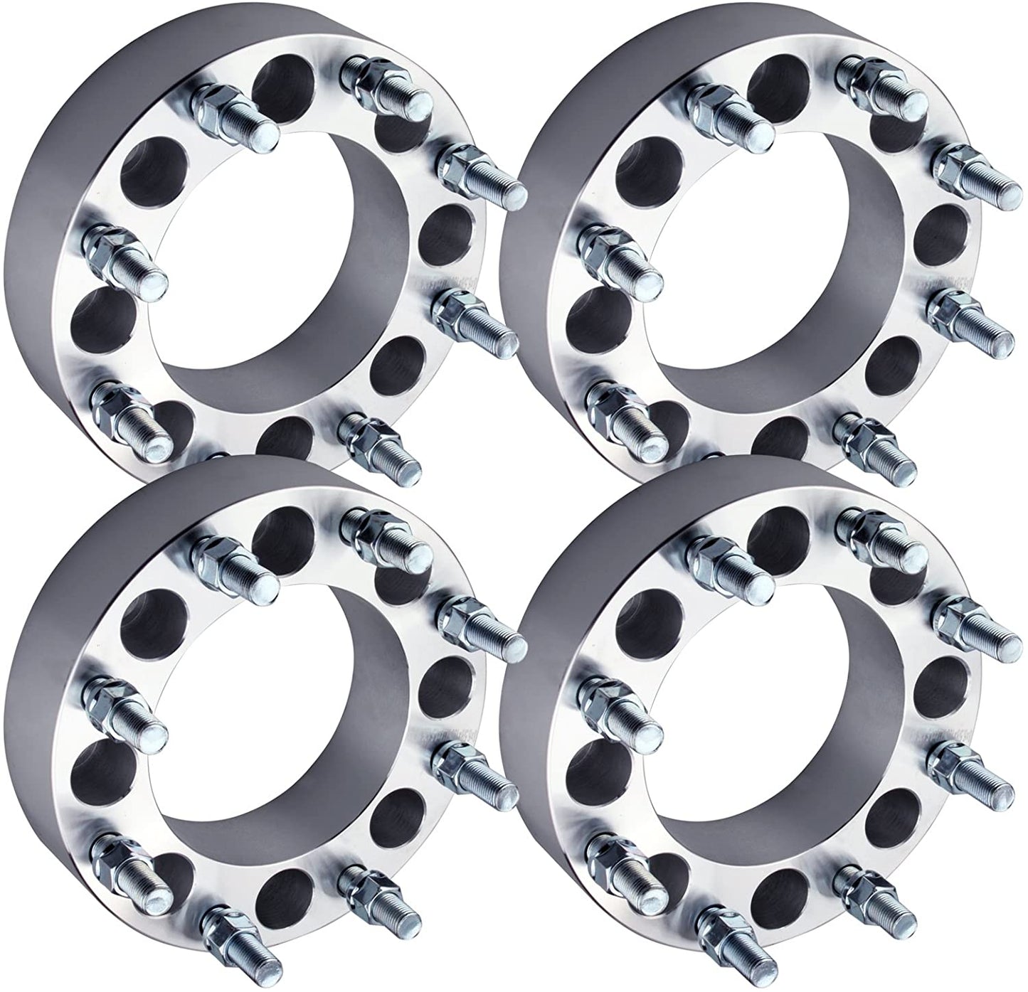 8x180 To 8x6.5 Wheel Adapters Spacers 2 Inch Thick 14X1.5 Studs 8X180 To 8X165.1 Allows Older Chevy GMC Wheels Rims On Newer Chevy GMC 8 Lug Trucks