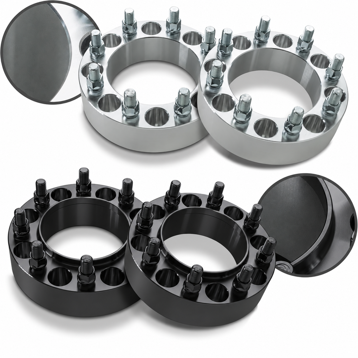 Espaciadores de ruedas centrados en bujes 8X170 para camionetas Ford F-250 F-350 Superduty Excursion | Para espaciado de ruedas OEM