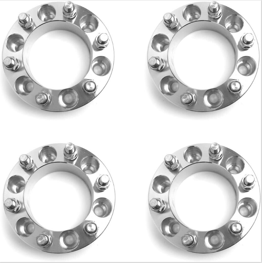 4 6X5.5 To 6X135 Wheel Adapters 1.5 Inch Thick |  14X1.5 Studs Converts Chevy GMC Trucks to Ford Wheels