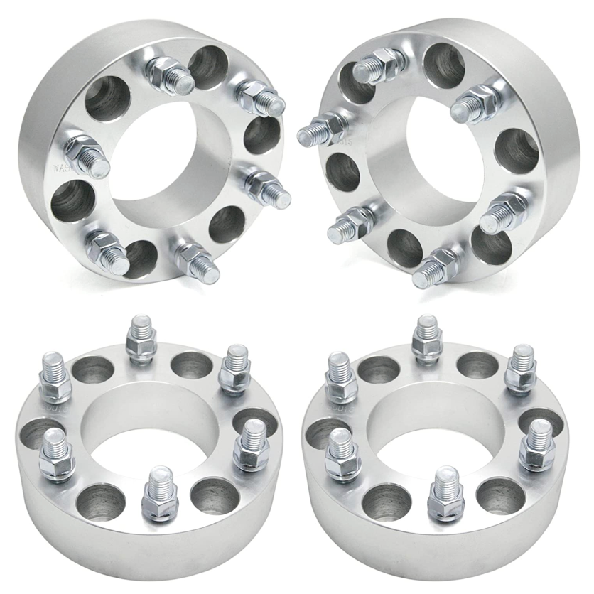 4 6X5.5 To 6X135 Wheel Adapters 1.5 Inch Thick |  14X1.5 Studs Converts Chevy GMC Trucks to Ford Wheels