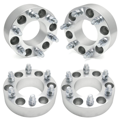 4 6X5.5 To 6X135 Wheel Adapters 1.5 Inch Thick |  14X1.5 Studs Converts Chevy GMC Trucks to Ford Wheels