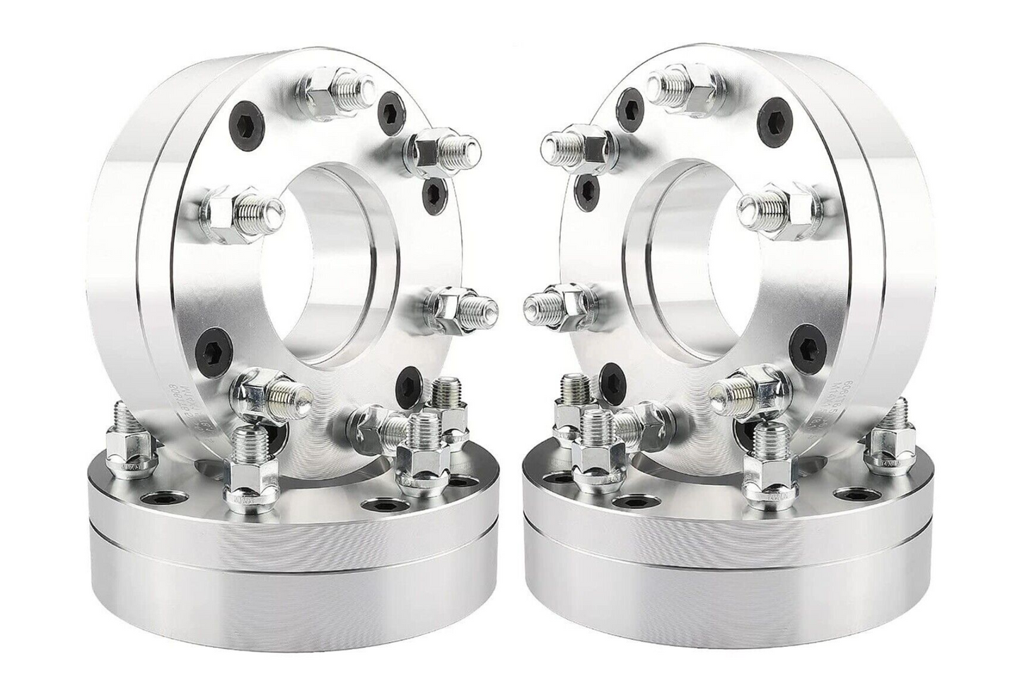 4 WHEEL ADAPTERS 5x5 TO 6x5.5 | USE 6 LUG WHEELS ON 5 LUG TRUCK | 2" INCH THICK | 14x1.5