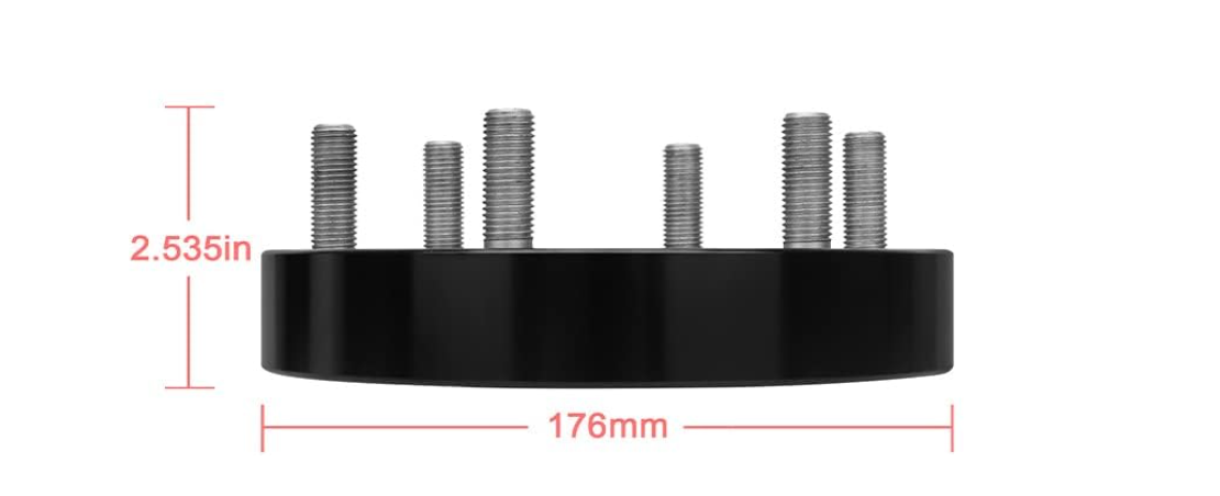 Adaptateurs de roue 6x5 à 6x5.5 pour Chevy Trailblazer Envoy SSR Bravada 1.25 pouces centré sur le moyeu également connu sous le nom de 6x127 à 6x139.7