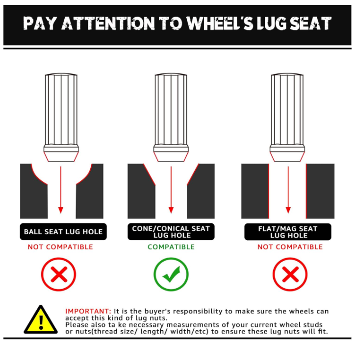 32 tuercas estriadas cromadas 8X6.5 | Hilo 9/16 | Dodge Ram Ford F-250 Chevy 2Llaves