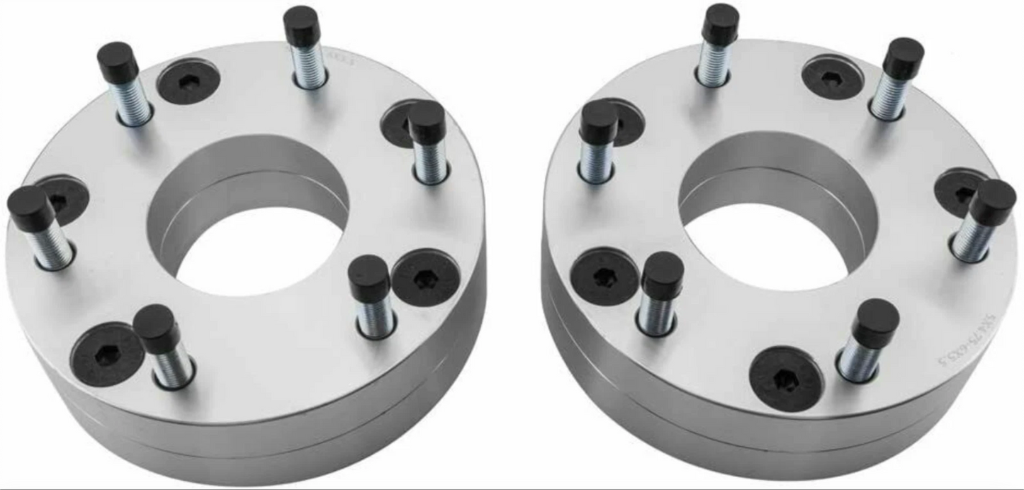5x5 TO 6x135 Wheel Adapters Use 6 lug Wheels On 5 Lug Hubs 2" Inch Thick 14x1.5 Studs