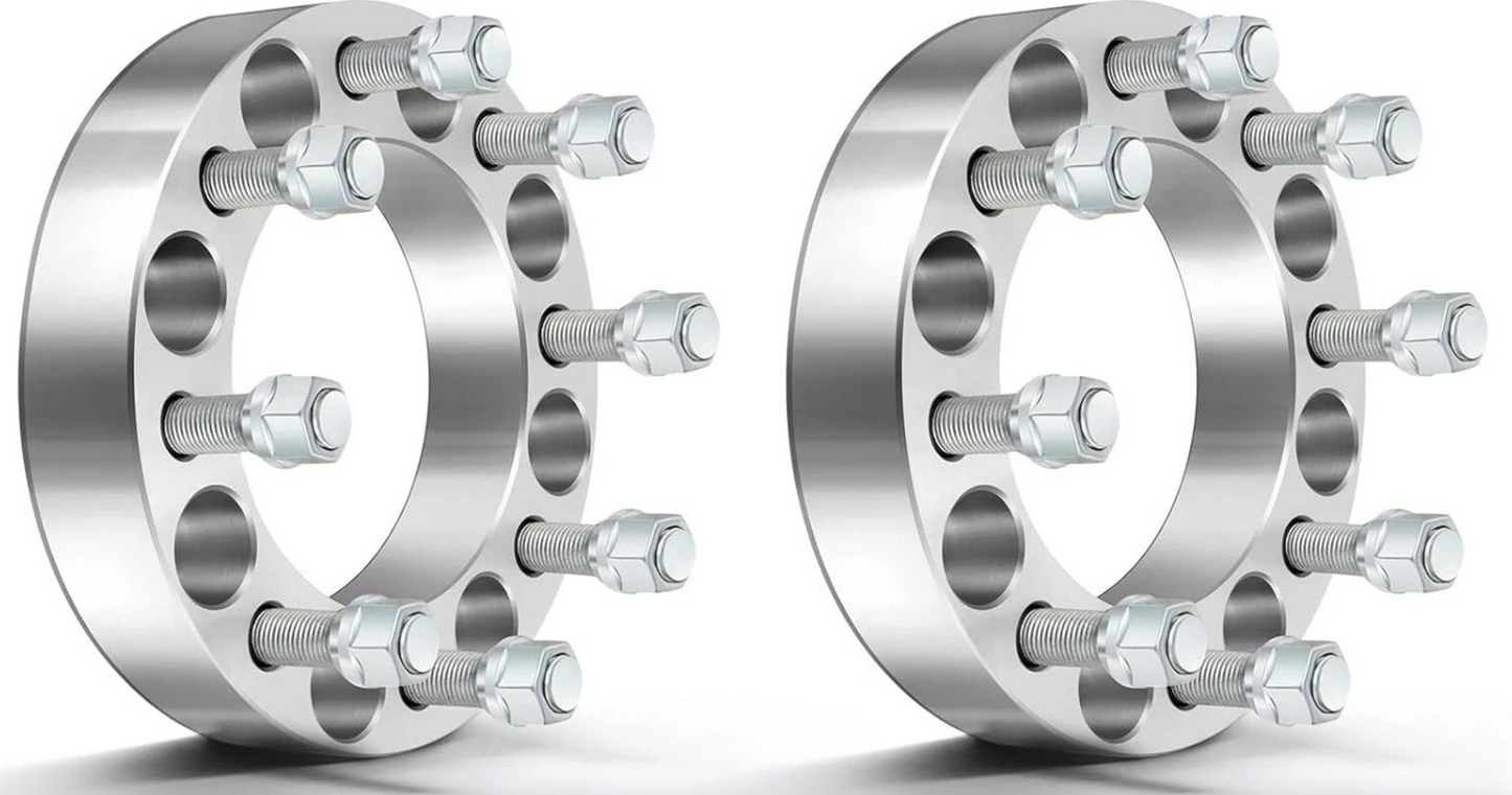 2 adaptateurs d'entretoises de roue Chevy et Gmc 8 x 6,5 pour la plupart des 8 cosses de 3,8 cm d'épaisseur 14 x 1,5