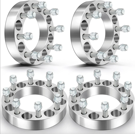 Adaptateurs de roue 4X 8X6,5 à 8X180, entretoises de 1,5 pouces d'épaisseur, goujons 9/16 8X165,1 à 8X180