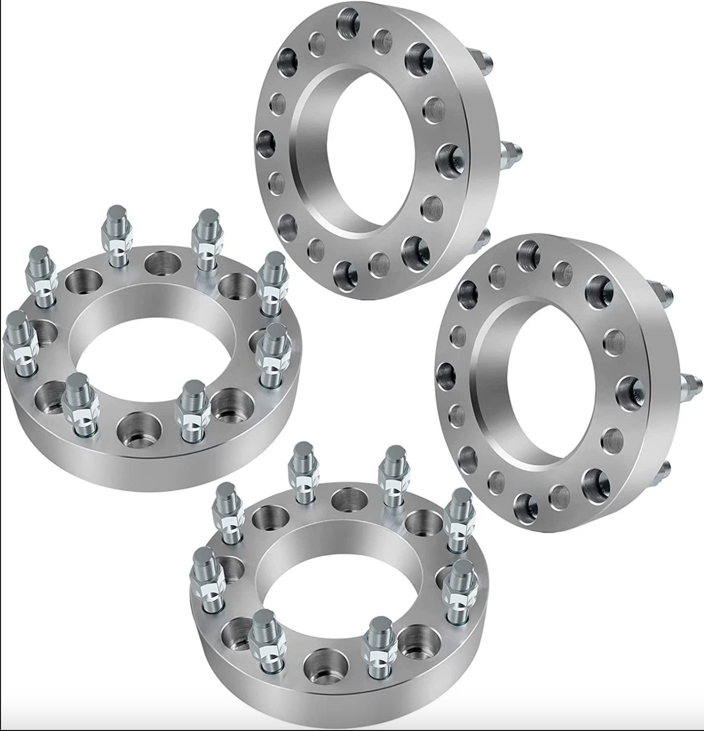 2 adaptateurs d'entretoises de roue Chevy et Gmc 8 x 6,5 pour la plupart des 8 cosses de 3,8 cm d'épaisseur 14 x 1,5