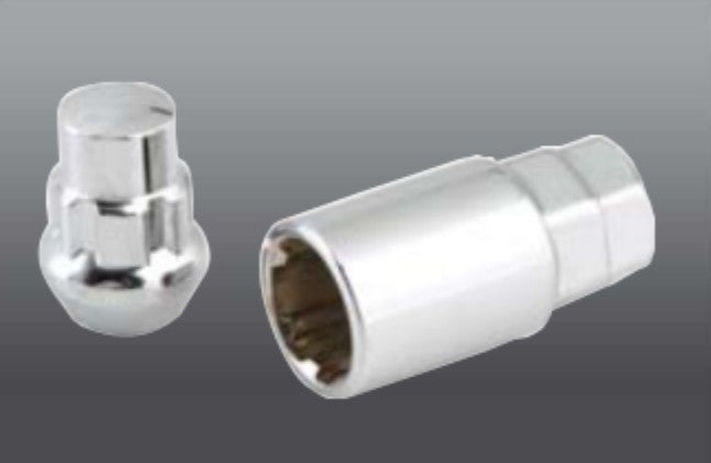KIT D'ÉCROUS DE CROIX CHROMÉS JEEP 16+ 4 SERRURES DE ROUES | 1/2X20 GLAND RENDU 5X4.5 5X114.3 5X5