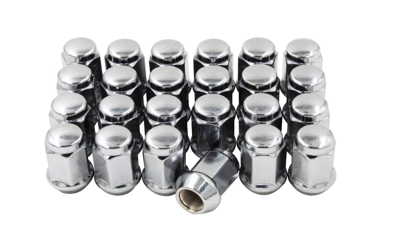 Bulge Acorn Lug Nuts 12x1.5 Chrome 3/4" Hex
