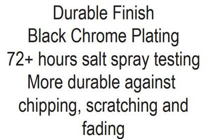 Durable Heat Treated Salt Spray Tested Bulge Acorn Lug Nuts 14x2 Black Color 3/4" Hex Flat Top Durable Finish Black Chrome Plating Resists Chipping, Scratching, and Fading