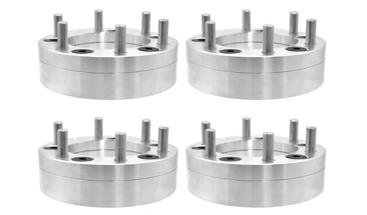 Espaciadores de adaptador de rueda de 8x180 a 6x5,5 centrados en el cubo | ¡Los pernos de 14x1.5 de 2 pulgadas de espesor usan ruedas Chevy GMC en camionetas 2500 3500 de 8 lengüetas!