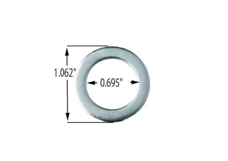Tuercas magnéticas estándar 1/2-20 con parte superior abovedada, vástago de 0,75", arandela de zinc