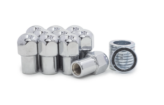 Tuercas magnéticas estándar 1/2-20 con parte superior abovedada, vástago de 0,75", arandela de zinc