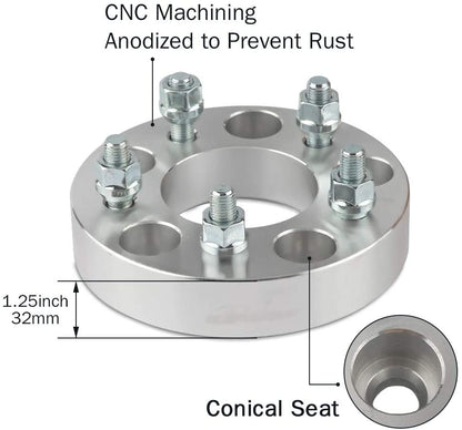 Adaptadores espaciadores de rueda 5X5 para JEEP WJ WK JK XK 1,25 pulgadas, también conocido como 5X127