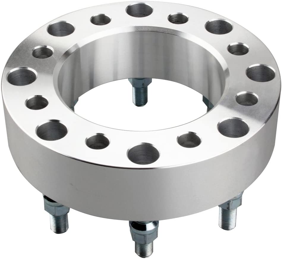 8x180 To 8x6.5 Wheel Adapters Spacers 2 Inch Thick 14X1.5 Studs 8X180 To 8X165.1 Allows Older Chevy GMC Wheels Rims On Newer Chevy GMC 8 Lug Trucks