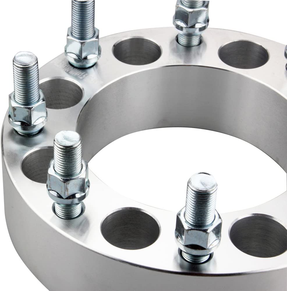 8x180 To 8x6.5 Wheel Adapters Spacers 2 Inch Thick 14X1.5 Studs 8X180 To 8X165.1 Allows Older Chevy GMC Wheels Rims On Newer Chevy GMC 8 Lug Trucks