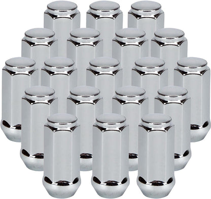 32X FORD TRUCK CHROME LUG NUTS 9/16 THREAD 1.9" TALL | FITS ALL 1980-1998 F-250 F-350