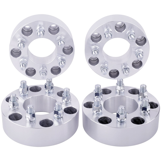 6x5.5 Wheel Spacers 6x139.7 | 1.5" Inches Thick 14x1.5 Studs Fits Most Chevy, GMC, Cadillac 6 Lug Trucks