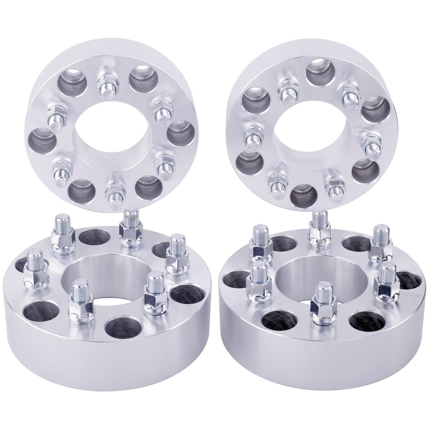 2x 6x5.5 to 6x5.5 Wheel Spacers 2 Inches Thick 14x1.5 Studs Fits Most Chevy, GMC, Cadillac 6 Lug Trucks