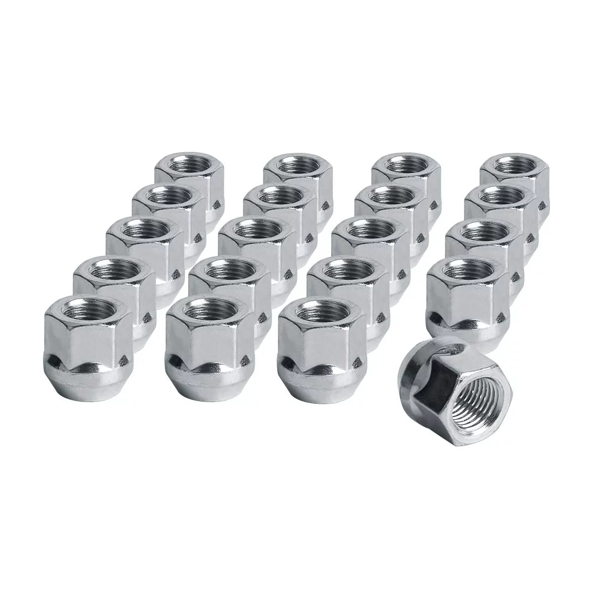 20X OPEN END LUG NUTS 12x1.5 | INSTALLATION LUG KIT | 3/4 HEX BULGE ACORN OPEN LUGS For Honda Toyota Acura Lexus JDM