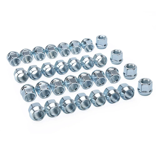 32X OPEN END LUG NUTS 14x1.5 | INSTALLATION LUG KIT | BULGE ACORN OPEN LUGS