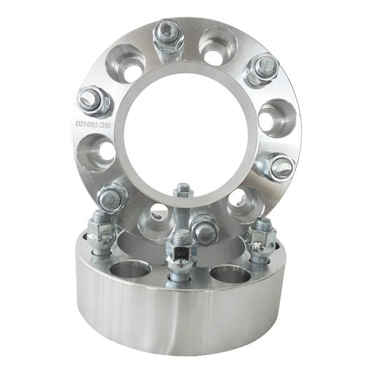 4 Chevy Gmc Cadillac 6x5.5 Wheel Spacers Adapters | 1.5 Inch 14x1.5 Silverado Suburban Escalade Yukon