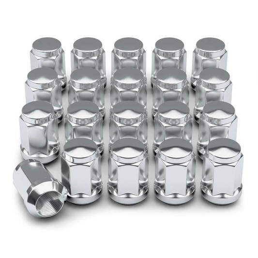 JEEP CHROME LUG NUTS KIT 16+ 4 WHEEL LOCKS | 1/2X20 BULGE ACORN 5X4.5 5X114.3 5X5