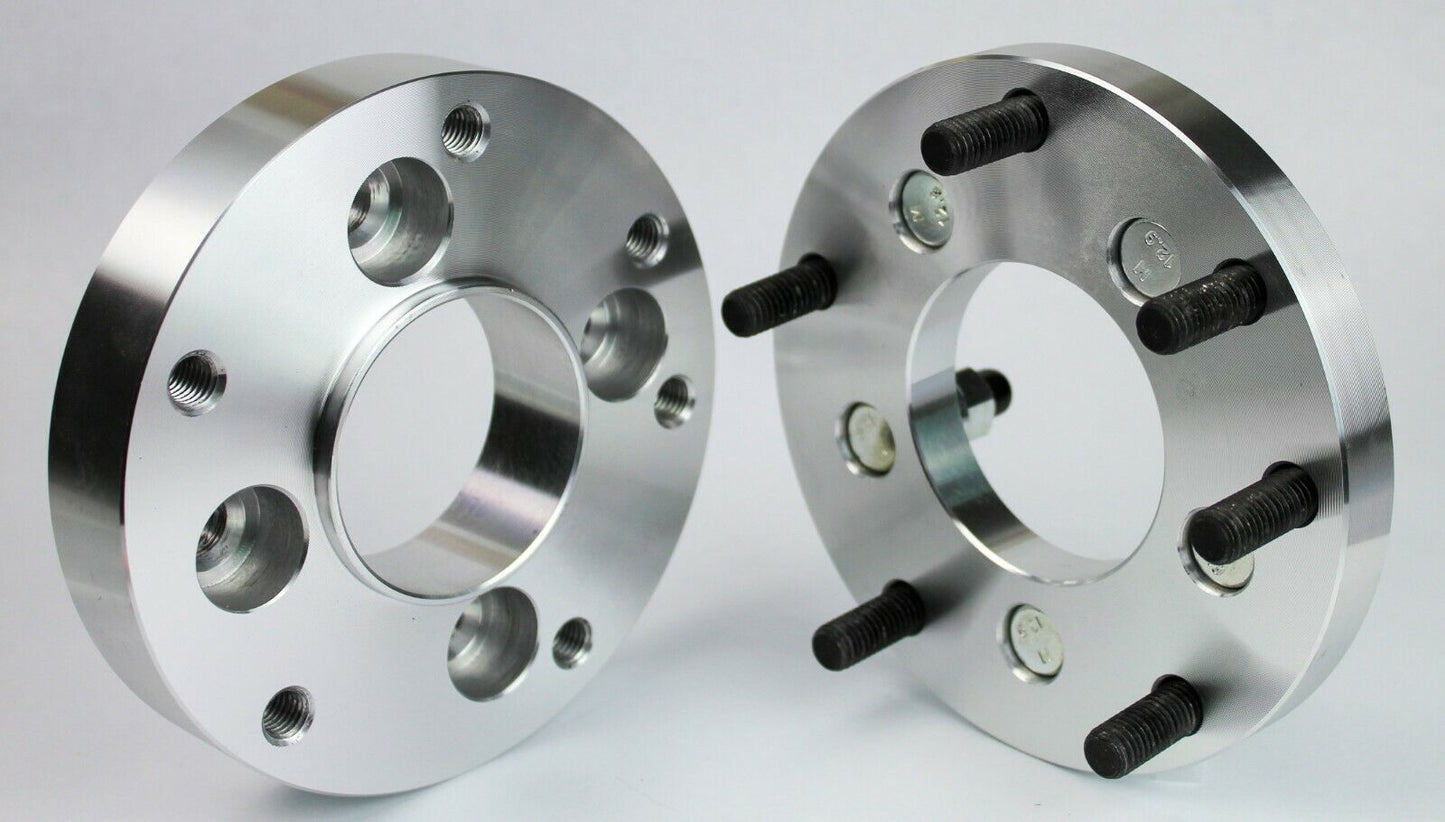 4x100 to 5x100 Wheel Adapters 2" Inch Thick 12x1.5 Studs Use 5x100 Wheels on 4x100 Car