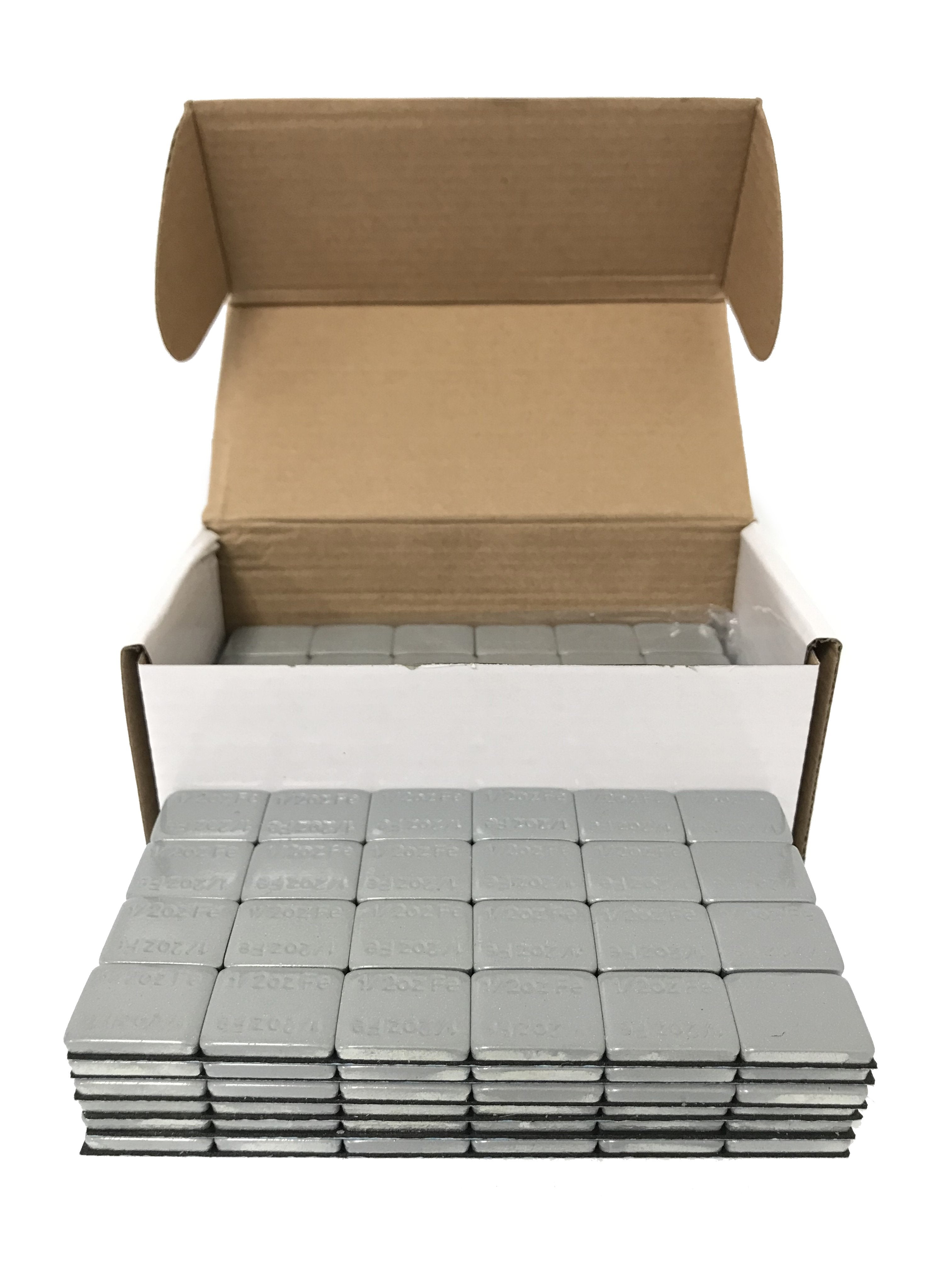 1/4 Oz Blue Adhesive Wheel Weights - 48-Piece Box, Made In USA (Stick-On Tape Style)