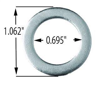 20 Chrome Standard Mag Washers - Centered Hole