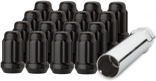 16 tuercas negras Spline Racing de 12x1,25 para todos los Nissan 240sx, S13, S14, S15 300zx, 280z