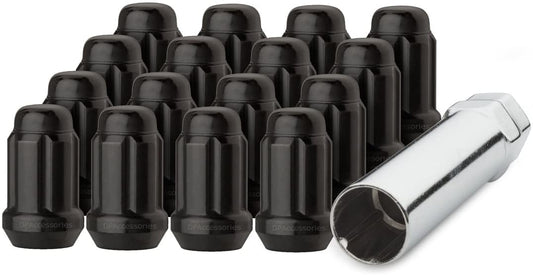 16 Black Spline Racing Lug Nuts Set 12x1.25 Fits All Nissan 240sx, S13, S14, S15 300zx, 280z