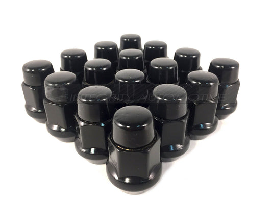 20 JEEP BLACK LUG NUTS | 1/2-20 | CLOSED END 5X5, 5X4.5, 5X5.5 BULGE ACORN LUGS