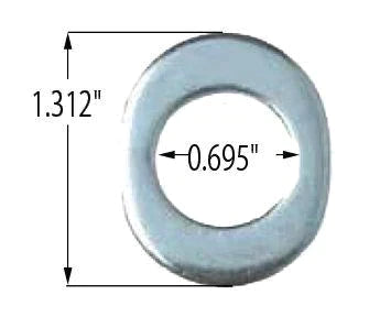 32 Keystone Washers - Centered Hole