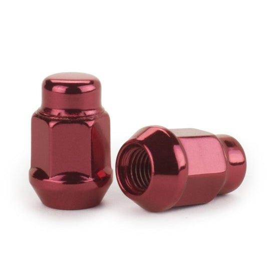 Bulge Acorn Lug Nuts 14x1.5 Red 3/4" Hex