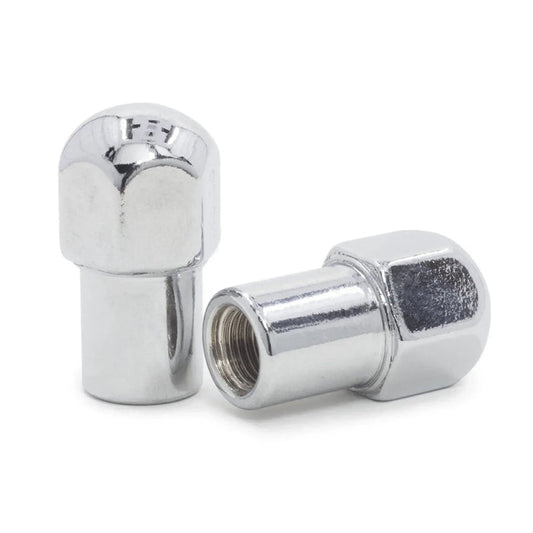 Standard Mag Lug Nuts 1/2-20 Dome Top .75" Shank, Zinc Washer